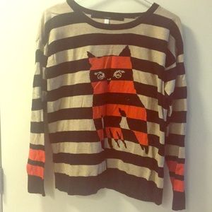 Striped owl sweater